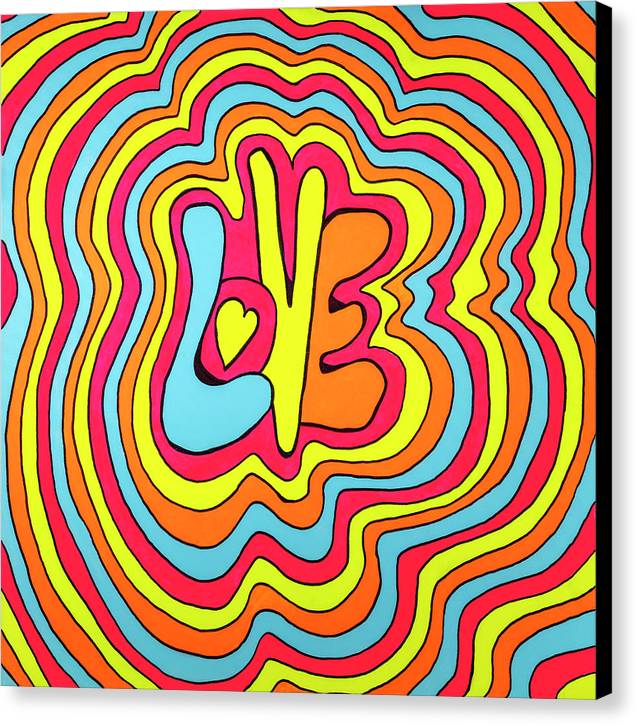 Hippe Dippy love - Canvas Print