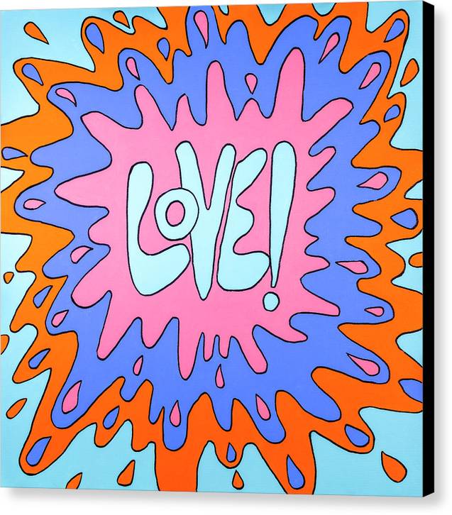 Pink Love Splat - Canvas Print